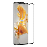 ENKAY HAT PRINCE För Huawei Mate 50 Pro 4G Härdat Glas Film 3D Böjd Sidolim HD Helskärmsskydd Stöder Fingeravtryckslåsning