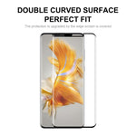 ENKAY HAT PRINCE För Huawei Mate 50 Pro 4G Härdat Glas Film 3D Böjd Sidolim HD Helskärmsskydd Stöder Fingeravtryckslåsning