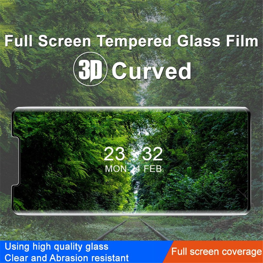 IMAK för Huawei Mate 50 Pro 4G 3D böjd sidolim härdat glas skärmskydd helhöljande HD klar skärmskyddsfilm