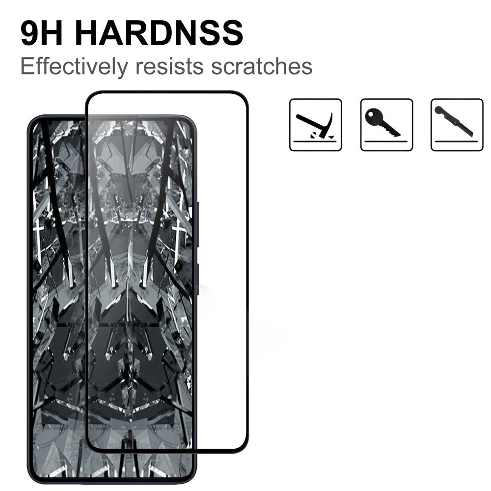 For Oppo Reno13 F 5G (Reno 13 FS 5G) / 4G AGC Tempered Glass with Black Edge Full Glue Full Coverage Screen Protector