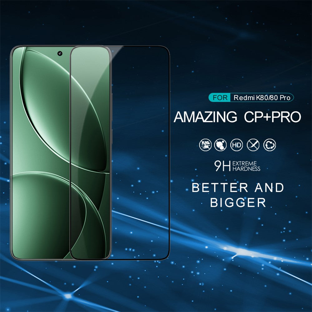 NILLKIN CP+PRO AGC-glasfilm med ultraklar skærmbeskyttelse til Xiaomi Poco F7 Ultra 5G / Poco F7 Pro 5G / Redmi K80 Pro 5G / K80 5G