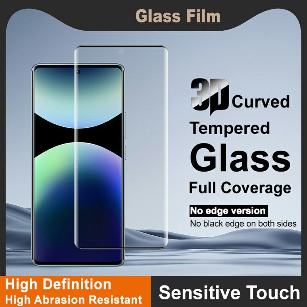 IMAK För Xiaomi Redmi Note 14 Pro 4G 3D Böjt Härdat Glas Helskärmsskydd (Version Utan Kant)