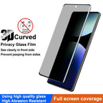 IMAK For Xiaomi Redmi Note 14 Pro 4G Anti Spy Screen Protector Full Cover Tempered Glass Film