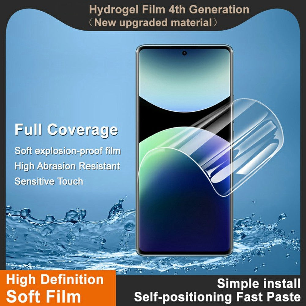 IMAK Hydrogel Film 4th Gen for Xiaomi Redmi Note 14 Pro 4G Full Screen Protector Ultra Clear Soft TPU Film