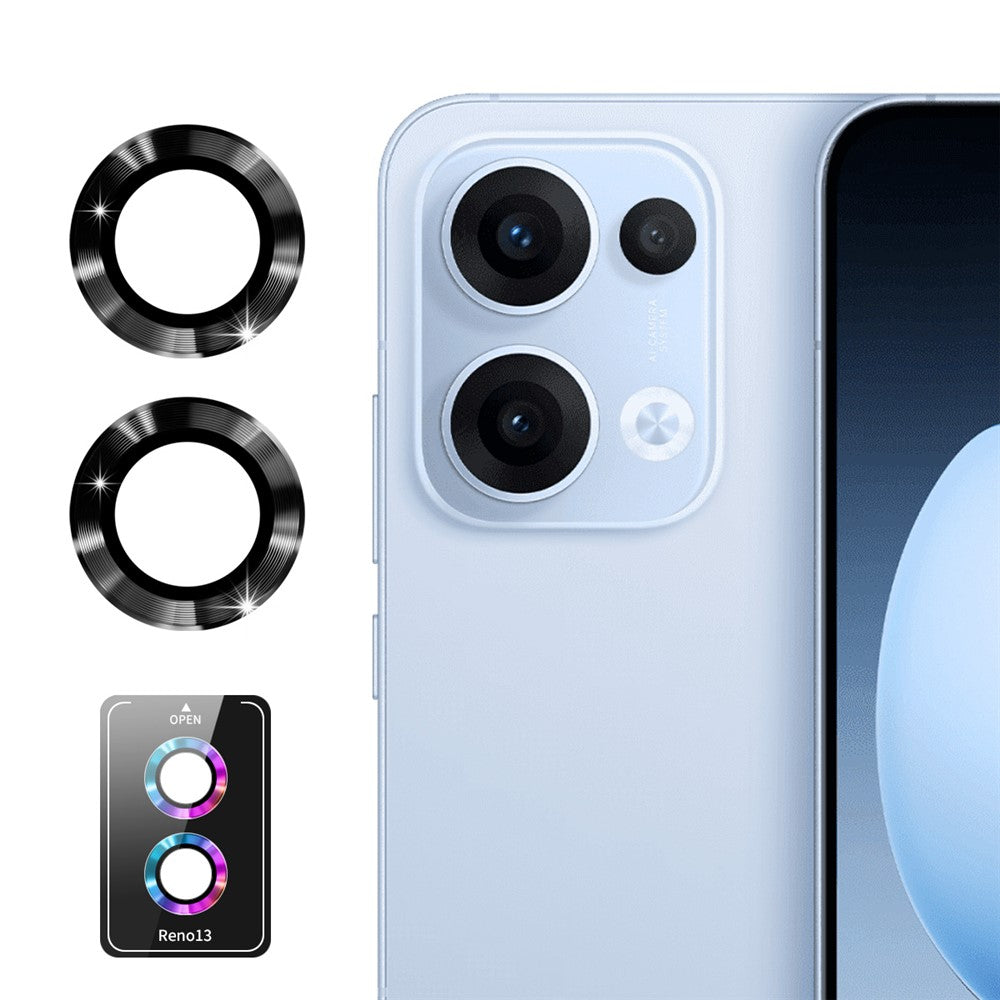 ENKAY HAT PRINCE För Oppo Reno13 5G (Global) Kameralinsskydd Metallring Linsfilm
