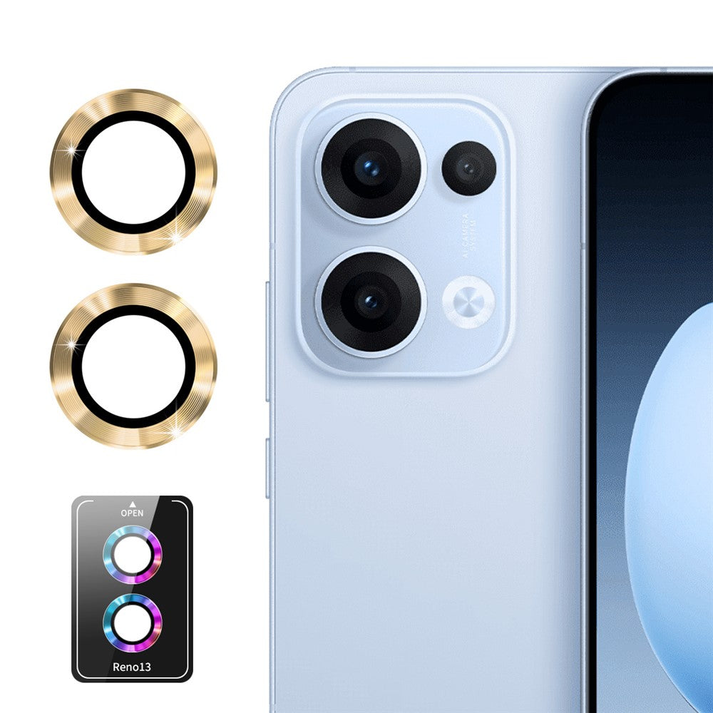 ENKAY HAT PRINCE För Oppo Reno13 5G (Global) Kameralinsskydd Metallring Linsfilm