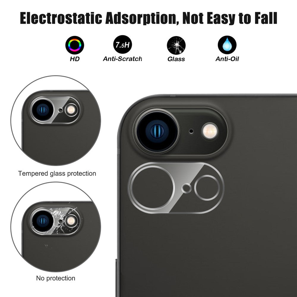 For iPhone 17th / 16th Camera Lens Protector Arc Edge Clear Tempered Glass Film