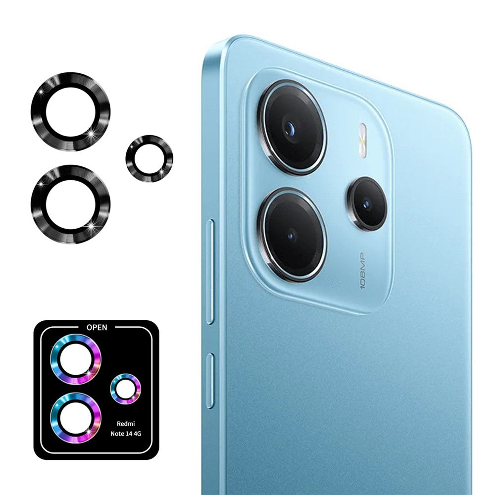 ENKAY HAT PRINCE For Xiaomi Redmi Note 14 4G (163.25mm) Camera Lens Protector  Metal Ring Lens Film