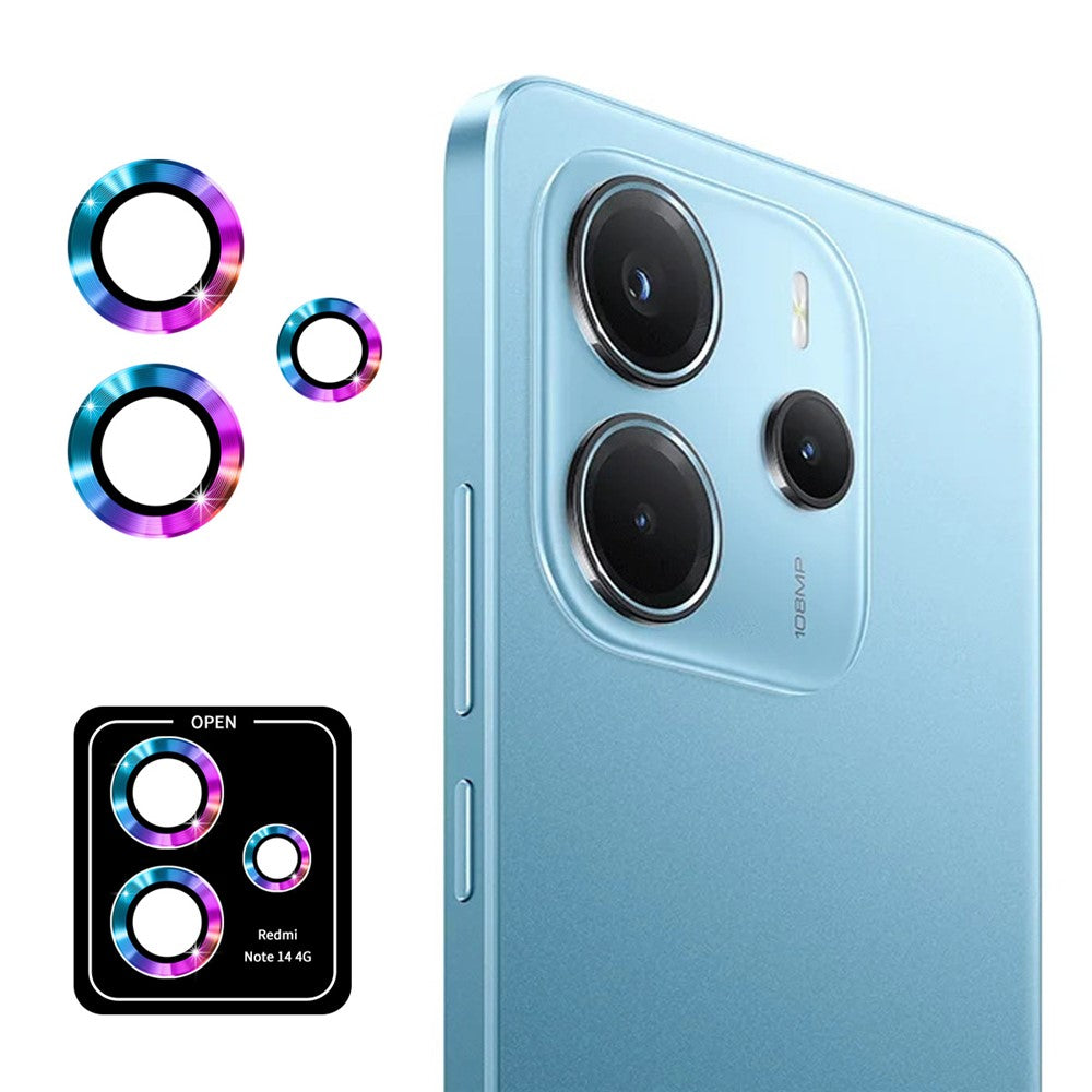 ENKAY HAT PRINCE For Xiaomi Redmi Note 14 4G (163.25mm) Camera Lens Protector  Metal Ring Lens Film