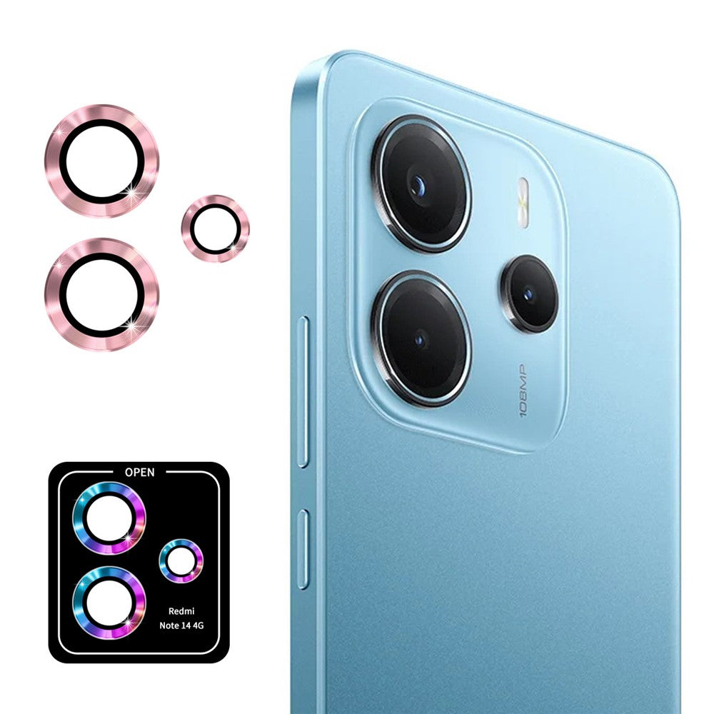 ENKAY HAT PRINCE For Xiaomi Redmi Note 14 4G (163.25mm) Camera Lens Protector  Metal Ring Lens Film