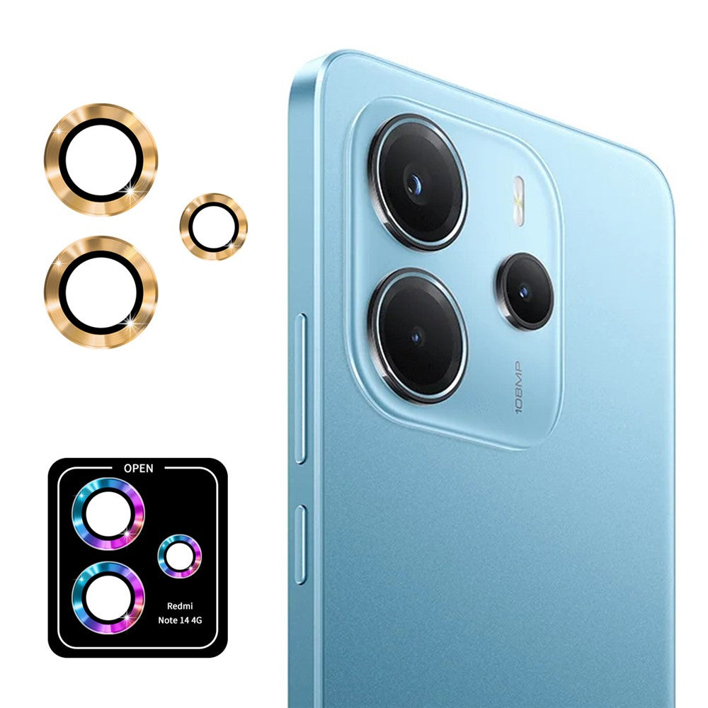 ENKAY HAT PRINCE For Xiaomi Redmi Note 14 4G (163.25mm) Camera Lens Protector  Metal Ring Lens Film