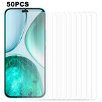 50Pcs For Honor X8c 4G Screen Protector Full Glue Tempered Glass Clear Screen Film (No Package, with Wipes Set, Dust-absorber, Guide Sticker)
