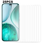 25Pcs For Honor X8c 4G Tempered Glass Screen Protector High Definition (No Package, with Wipes Set, Dust-absorber, Guide Sticker)