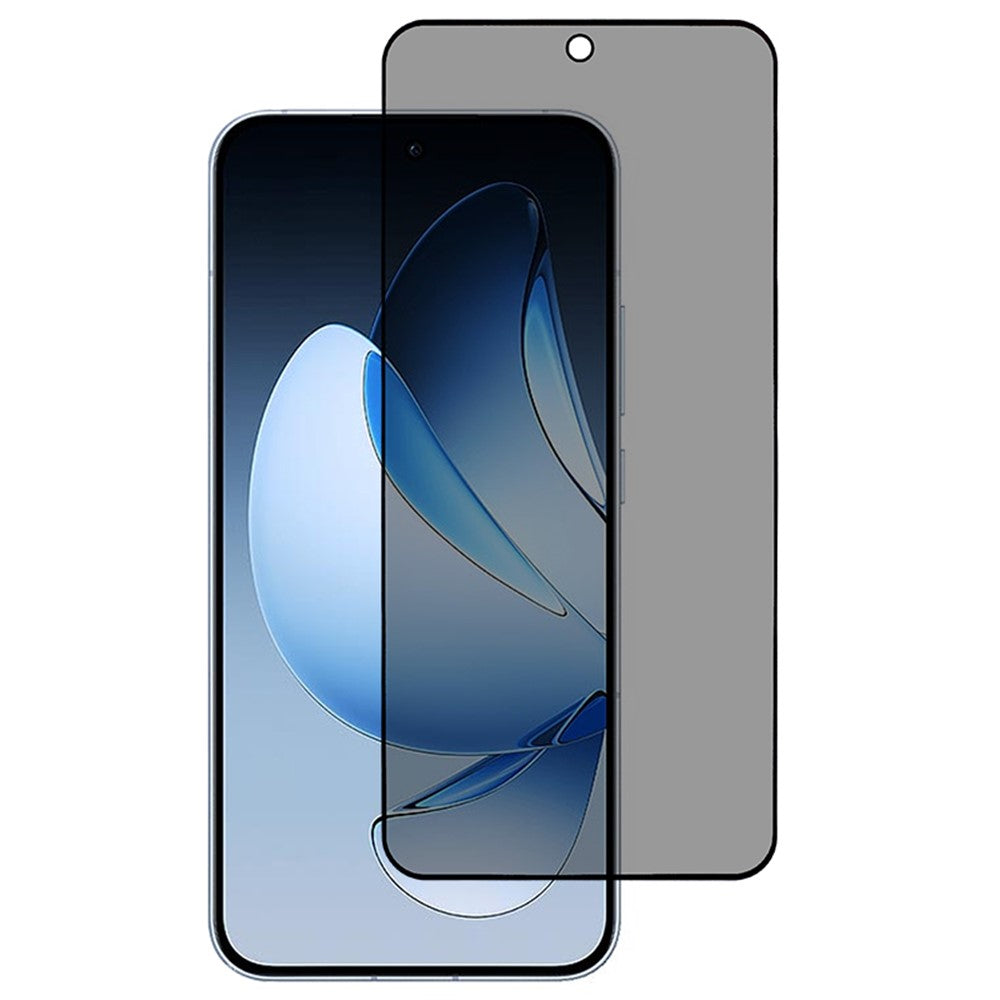 Oppo Reno13 5G (Global) Anti-Peep Heltäckande Skärmskydd Silk Print Härdat Glas Film