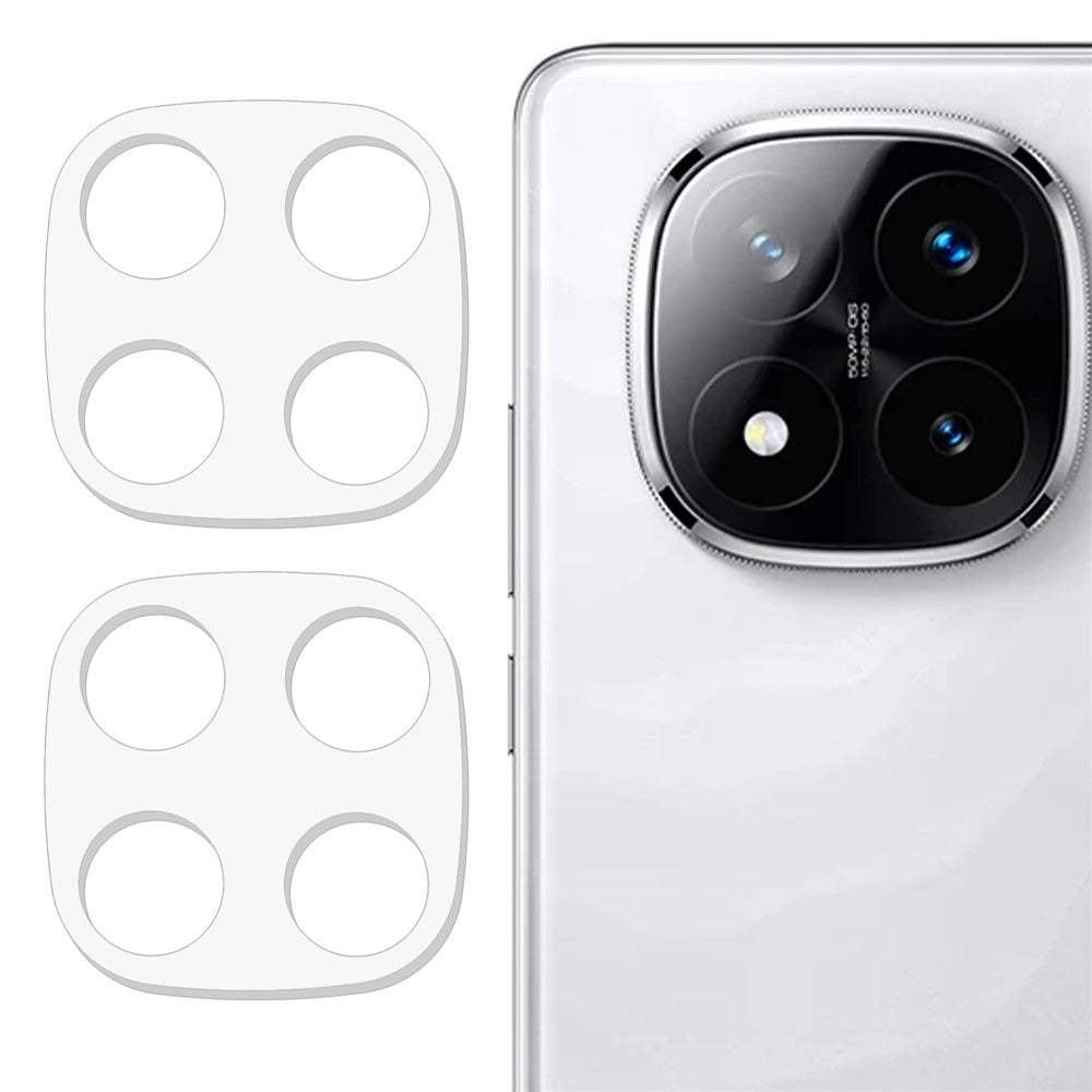 2Pcs For Xiaomi Redmi Note 14 Pro 4G Camera Lens Protector 3D Arc Edge Anti-Scratch Tempered Glass Lens Film