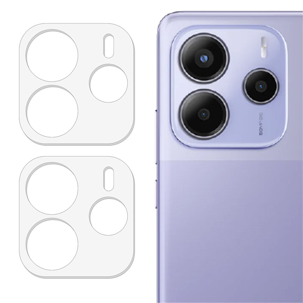 2Pcs For Xiaomi Redmi Note 14 4G (163.25mm) / (164.84mm) Camera Lens Protector 3D Arc Edge Anti-Scratch Tempered Glass Lens Film