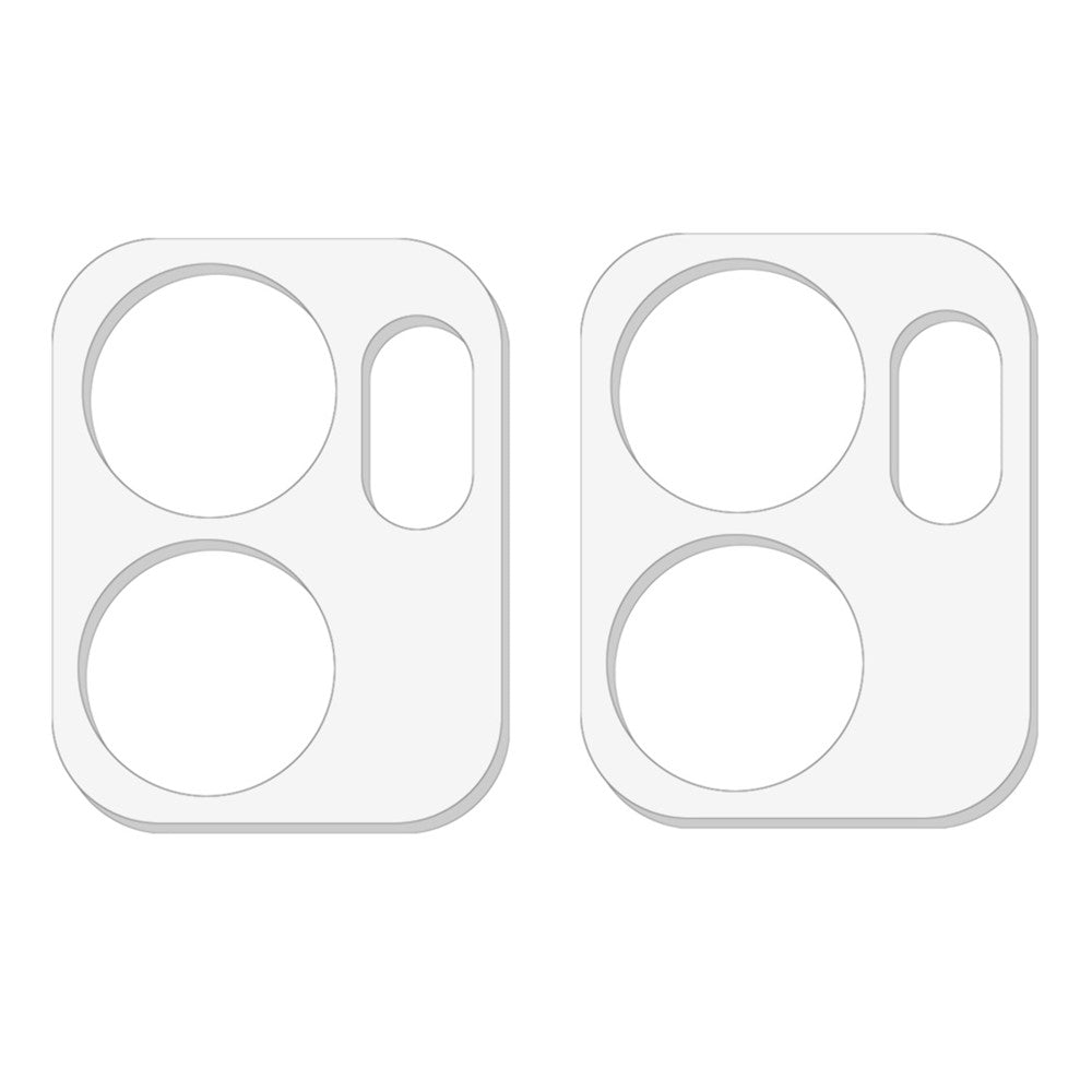 2 stk. kameralinsebeskyttere i 3D-hærdet glas med buede kanter og ridsefast linsefilm til Oppo Reno13 F 5G (Reno 13 FS 5G) / 4G