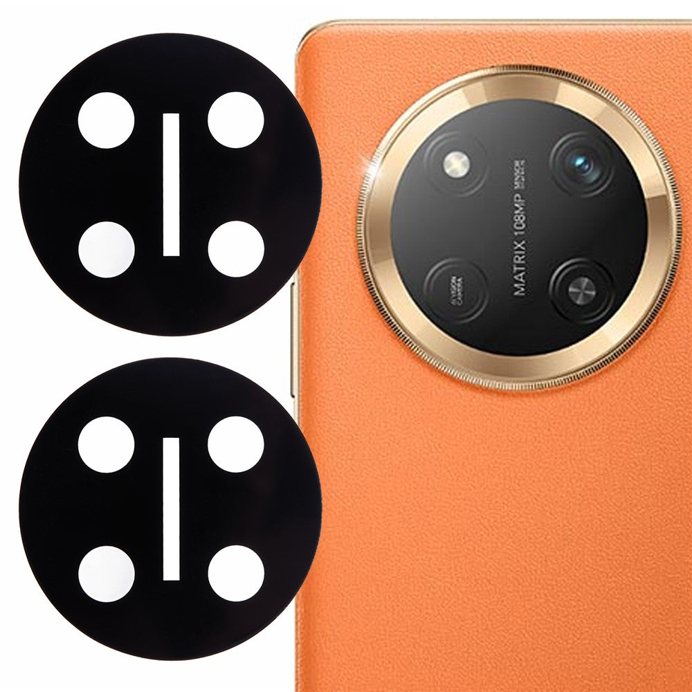 2Pcs Camera Lens Protector For Honor X60 Pro 5G / X9c 5G / Magic7 Lite 5G , Silk Printing Tempered Glass Rear Lens Film