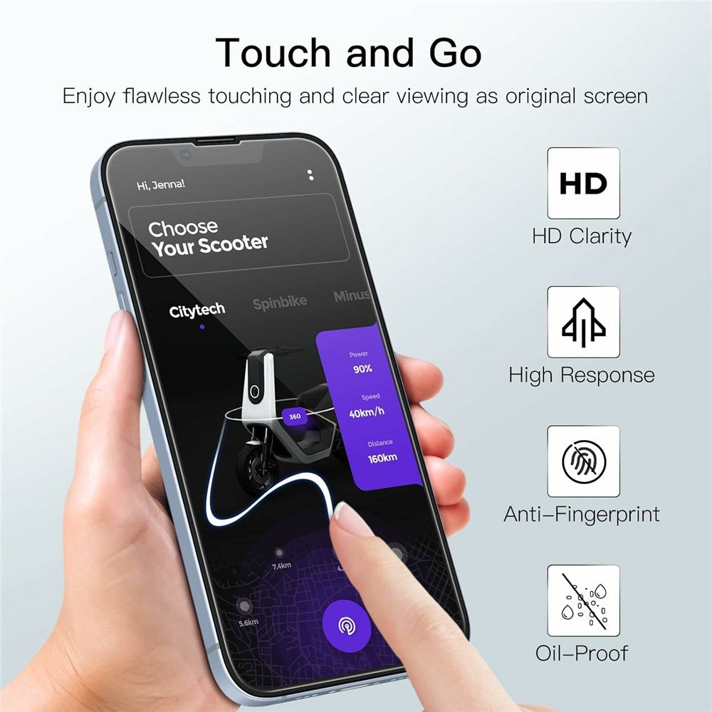 For iPhone 17th / 16th Clear Tempered Glass Screen Protector Anti-Explosion Film + Camera Lens Protector