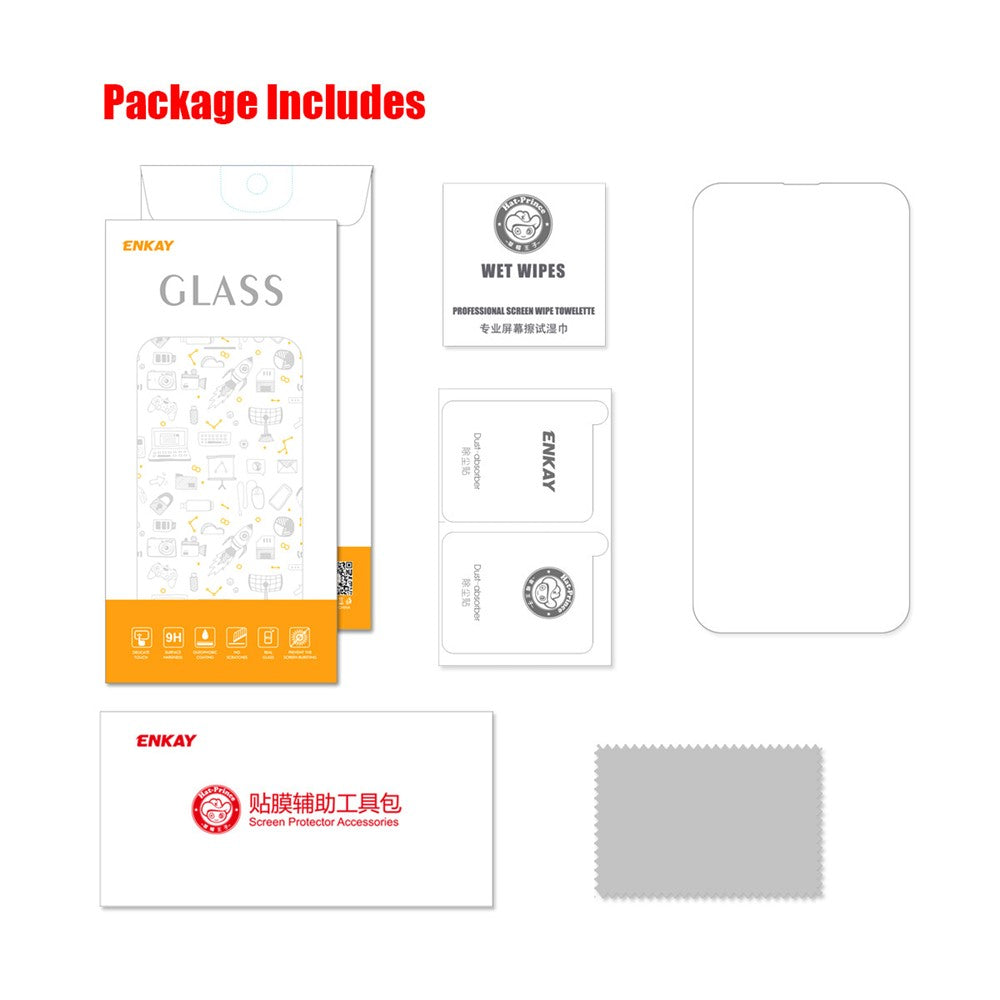 ENKAY HAT PRINCE For iPhone 17e / 16e Screen Protector   9H Hardness High Aluminum-Silicon Glass Film