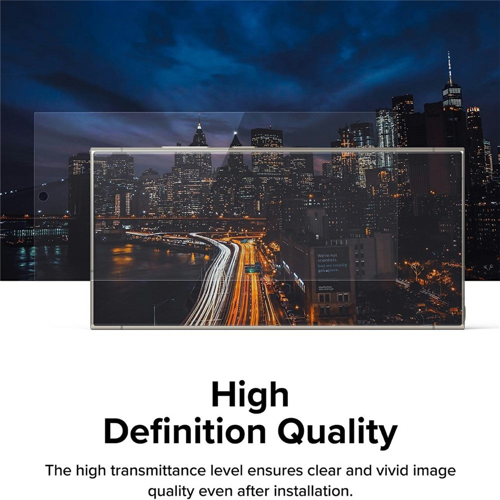 Til Samsung Galaxy S21+ 5G Hærdet Glas HD Klar Skærmbeskytter med Automatisk Støvfjernelsesværktøj