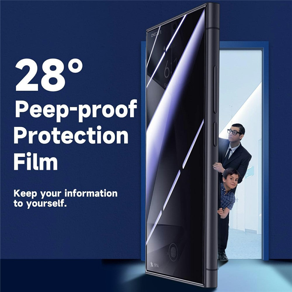 For Samsung Galaxy S21+ 5G Anti Spy Tempered Glass Screen Protector with Automatic Dust Removal Tool