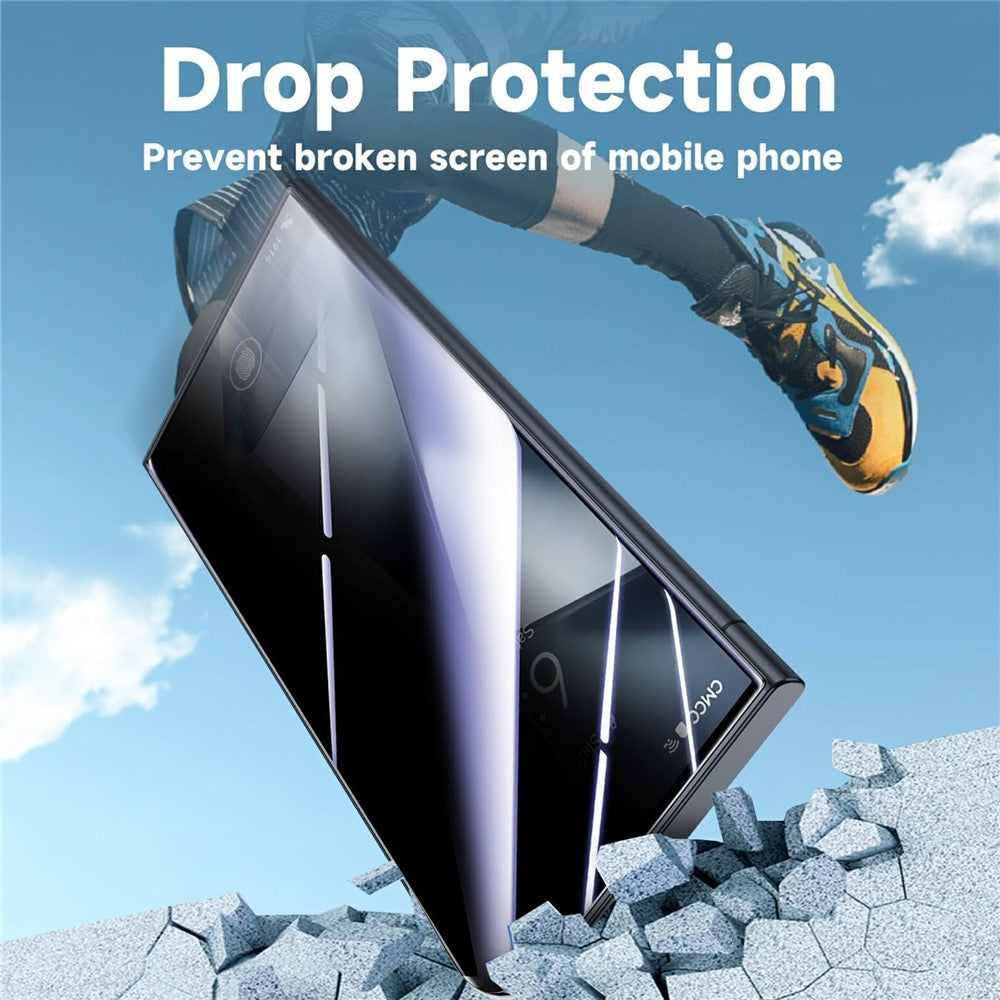 For Samsung Galaxy S21 4G / 5G Anti Spy Tempered Glass Screen Protector with Automatic Dust Removal Tool