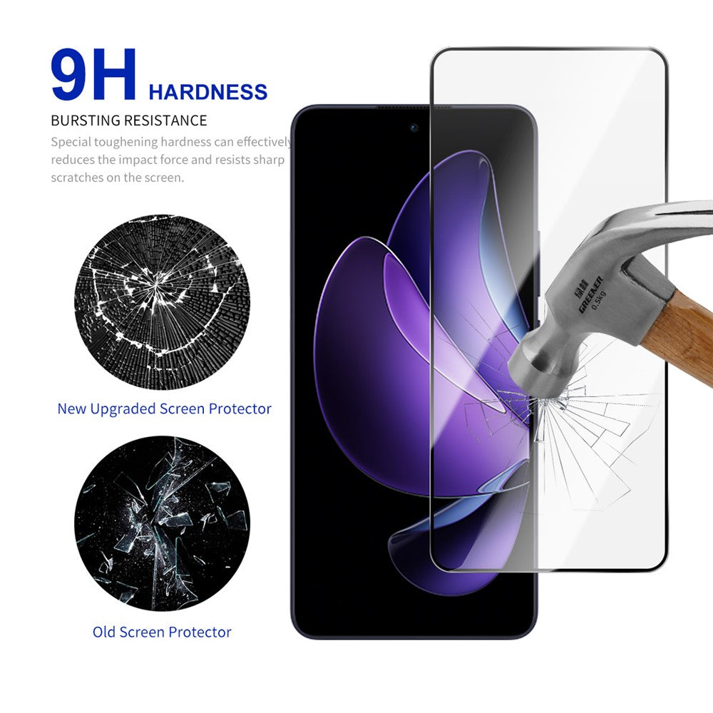 RURIHAI For Oppo Reno13 F 5G (Reno 13 FS 5G) / 4G Screen Protector Secondary Hardening High Aluminium-Silicon Glass Film