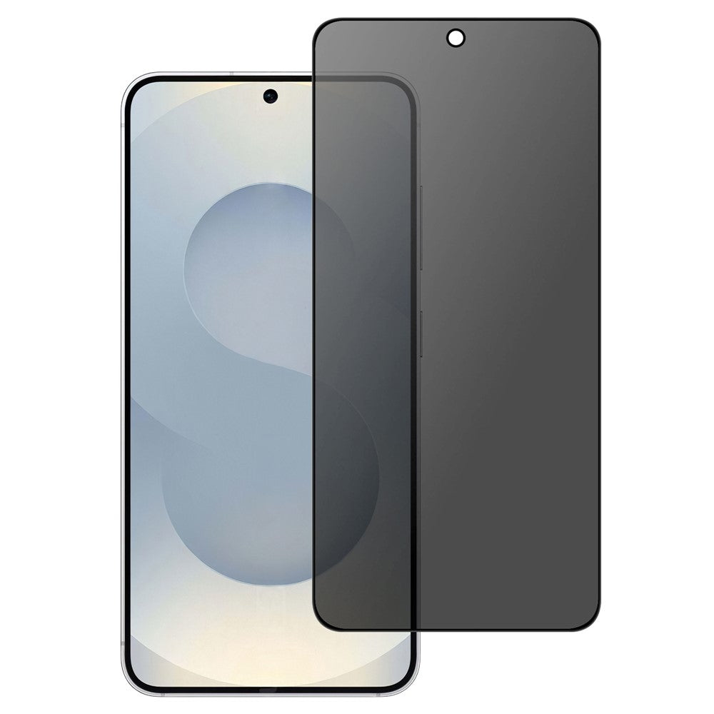 Til Samsung Galaxy S25 Edge hærdet glasfilm 2.5D Arc kant Anti-Spy (oplåsning med fingeraftryk)