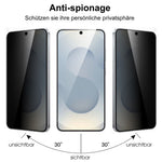 Til Samsung Galaxy S25 Edge hærdet glasfilm 2.5D Arc kant Anti-Spy (oplåsning med fingeraftryk)