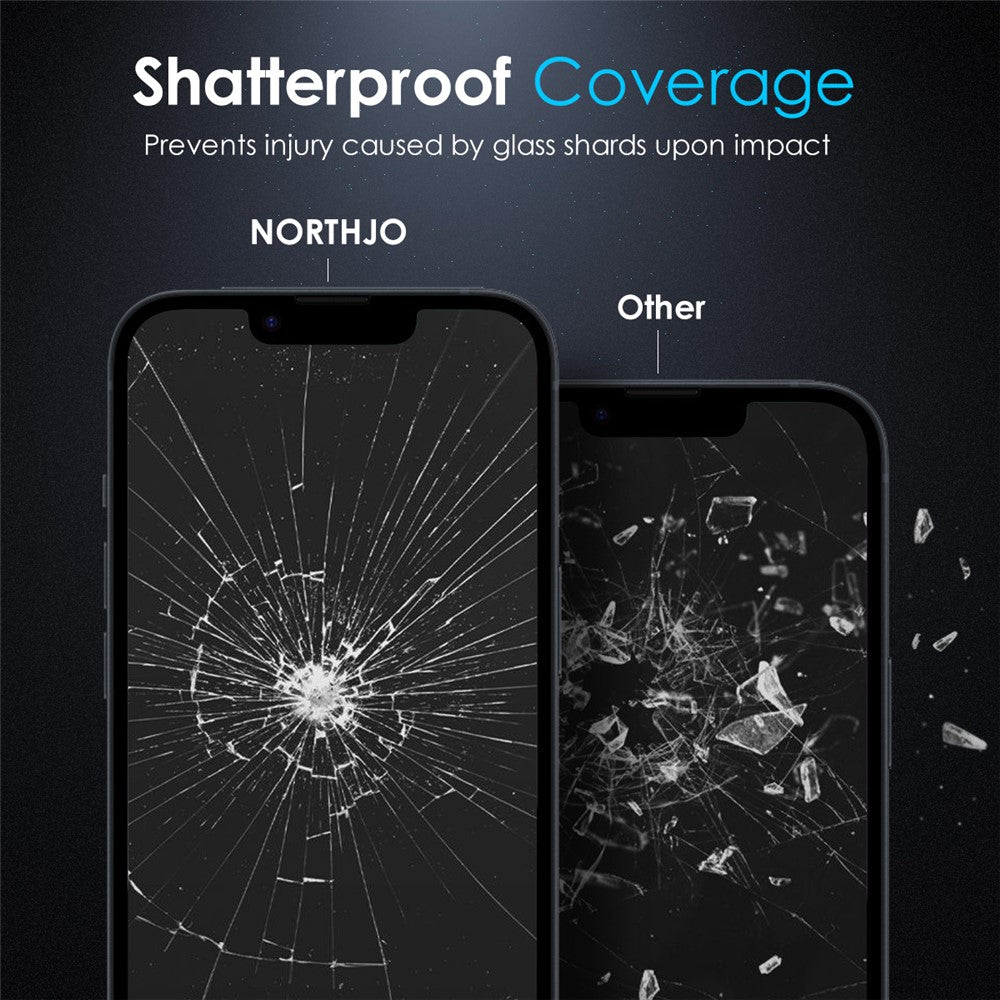 NORTHJO A+ For iPhone 17e / 16e HD Screen Protector 2.5D Arc 28 Degree Anti-Spy 0.3mm Tempered Glass Film