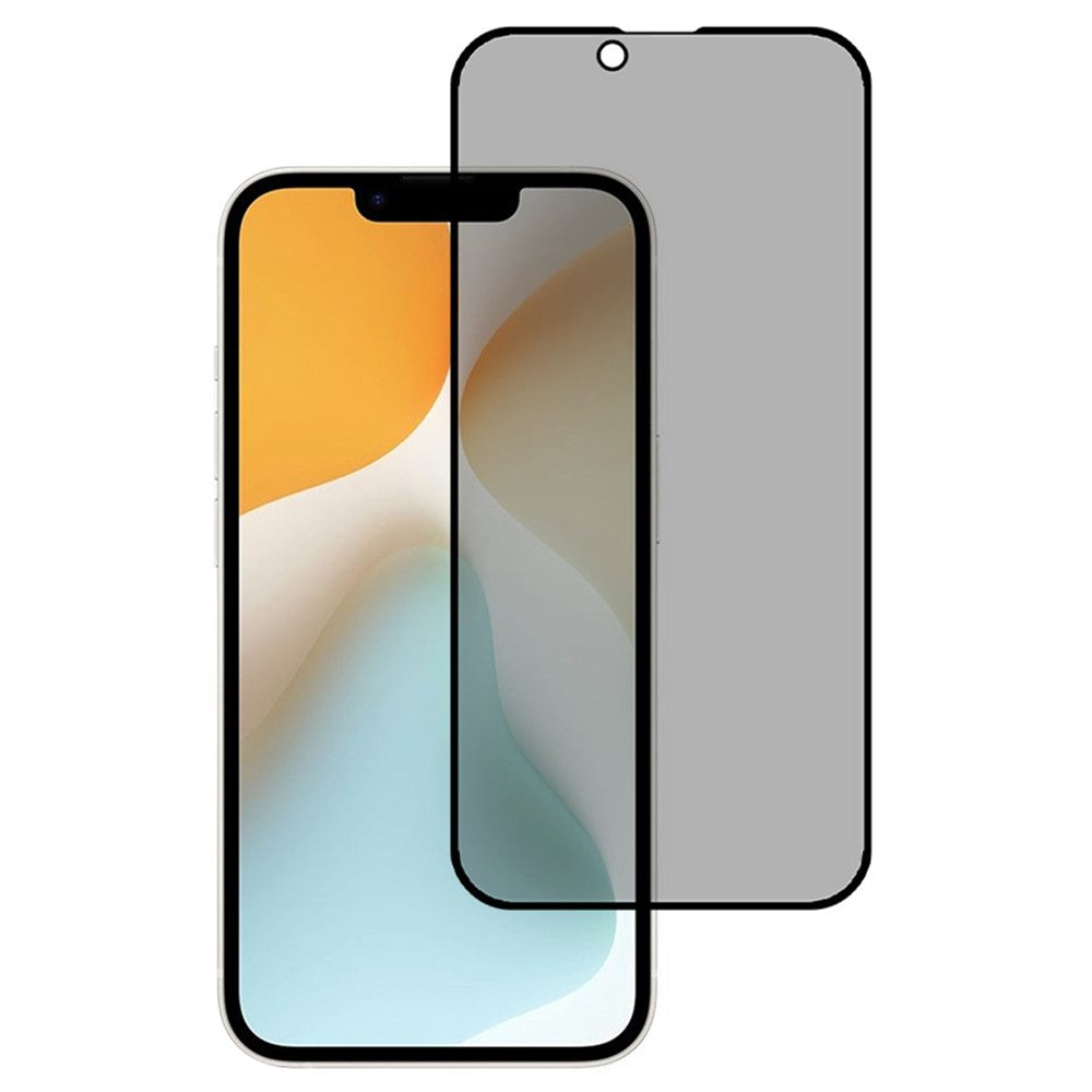 For iPhone 17e / 16e Anti-Peep Full Covering Screen Protector Silk Printing Tempered Glass Film