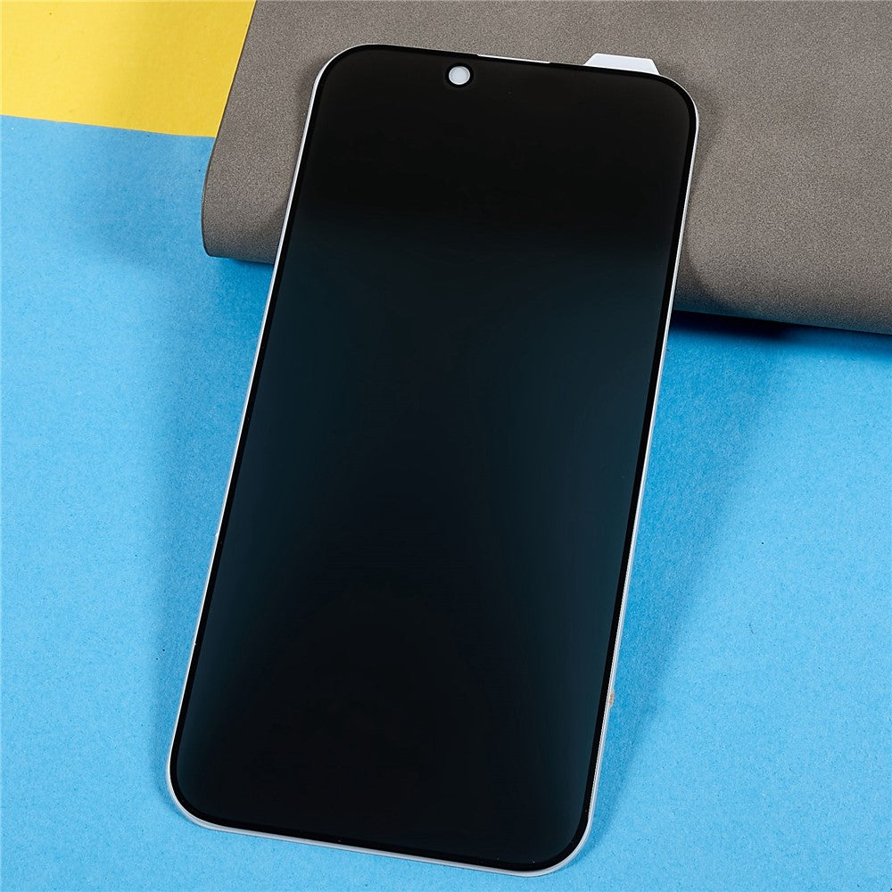 For iPhone 17e / 16e Anti-Peep Full Covering Screen Protector Silk Printing Tempered Glass Film