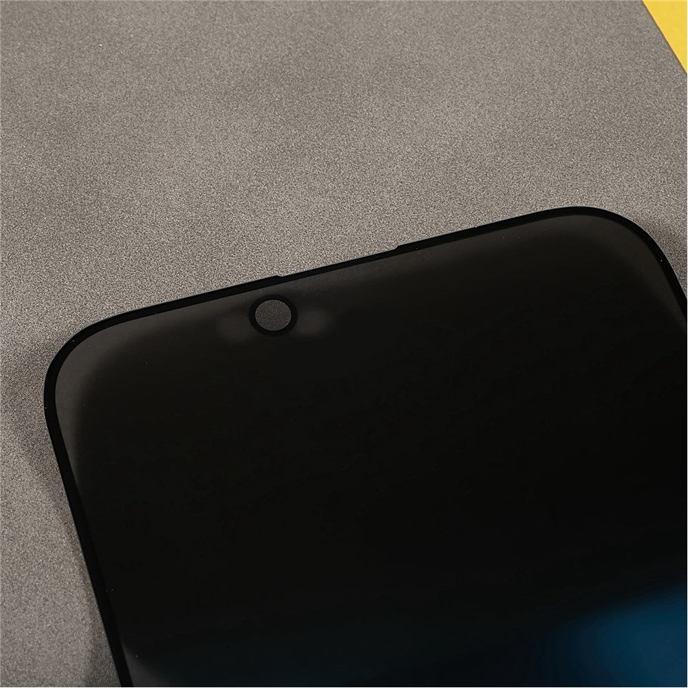 For iPhone 17e / 16e Anti-Peep Full Covering Screen Protector Silk Printing Tempered Glass Film