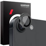 NORTHJO 1 sæt til iPhone 17e / 16e kameralinsefilm + hærdet glas + linsebeskytter med metalring
