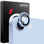 NORTHJO 1 sæt til iPhone 17e / 16e kameralinsefilm + hærdet glas + linsebeskytter med metalring