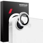 NORTHJO 1 sæt til iPhone 17e / 16e kameralinsefilm + hærdet glas + linsebeskytter med metalring