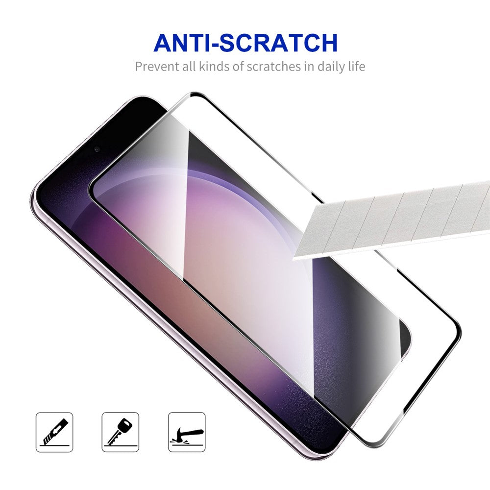ENKAY HAT PRINCE For Samsung Galaxy S25 Edge Screen Protector Silk Print 0.18mm Tempered Glass (Fingerprint Unlock)