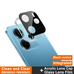 IMAK For Xiaomi Redmi Note 14 4G (163.25mm) Tempered Glass Lens Film + Acrylic Cap (Black Version)