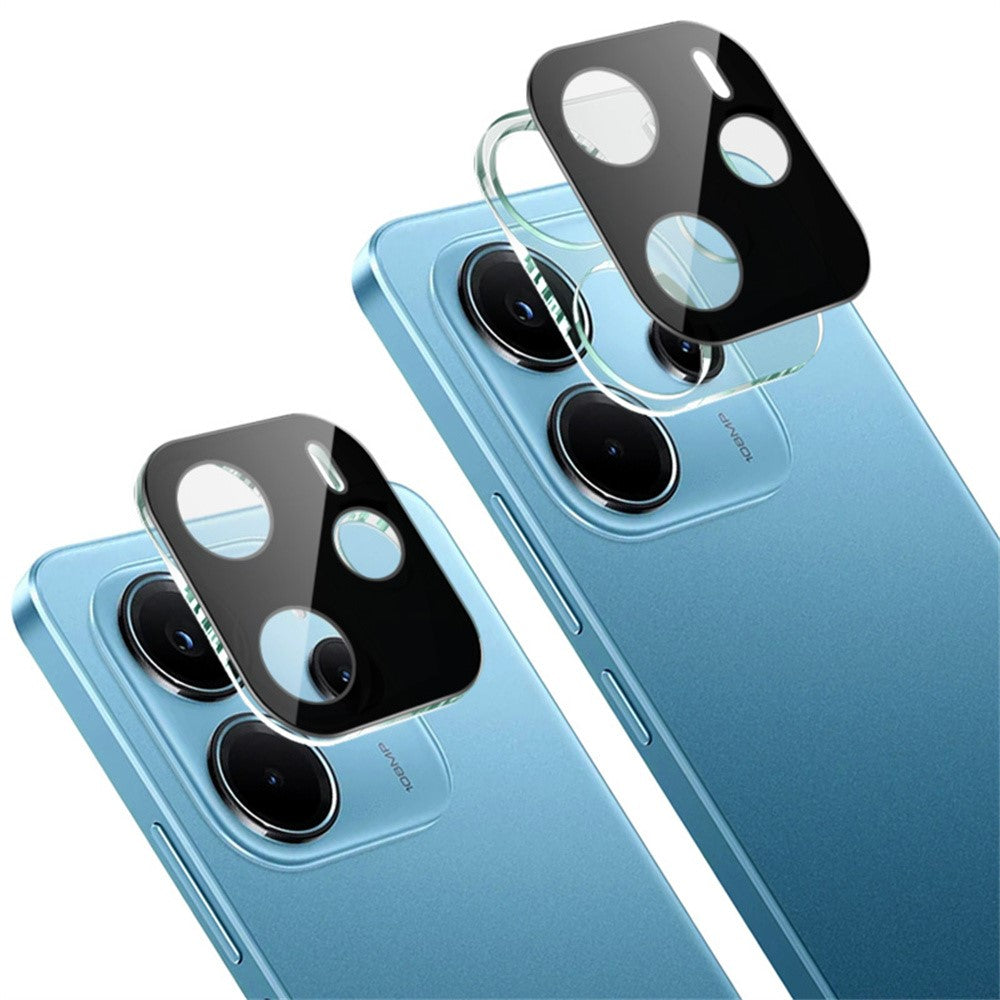 IMAK For Xiaomi Redmi Note 14 4G (163.25mm) Tempered Glass Lens Film + Acrylic Cap (Black Version)