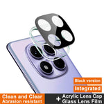 IMAK For Xiaomi Redmi Note 14 Pro 4G Tempered Glass Lens Film + Acrylic Cap (Black Version)