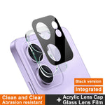 IMAK For Oppo Reno13 F 5G (Reno 13 FS 5G) / 4G Tempered Glass Lens Film + Acrylic Cap (Black Version)