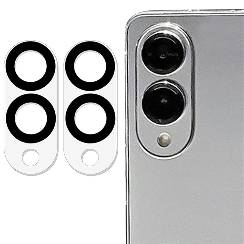2Pcs For Samsung Galaxy S25 Edge Lens Protector Silk Printing Lens Film 3D Arc Edge