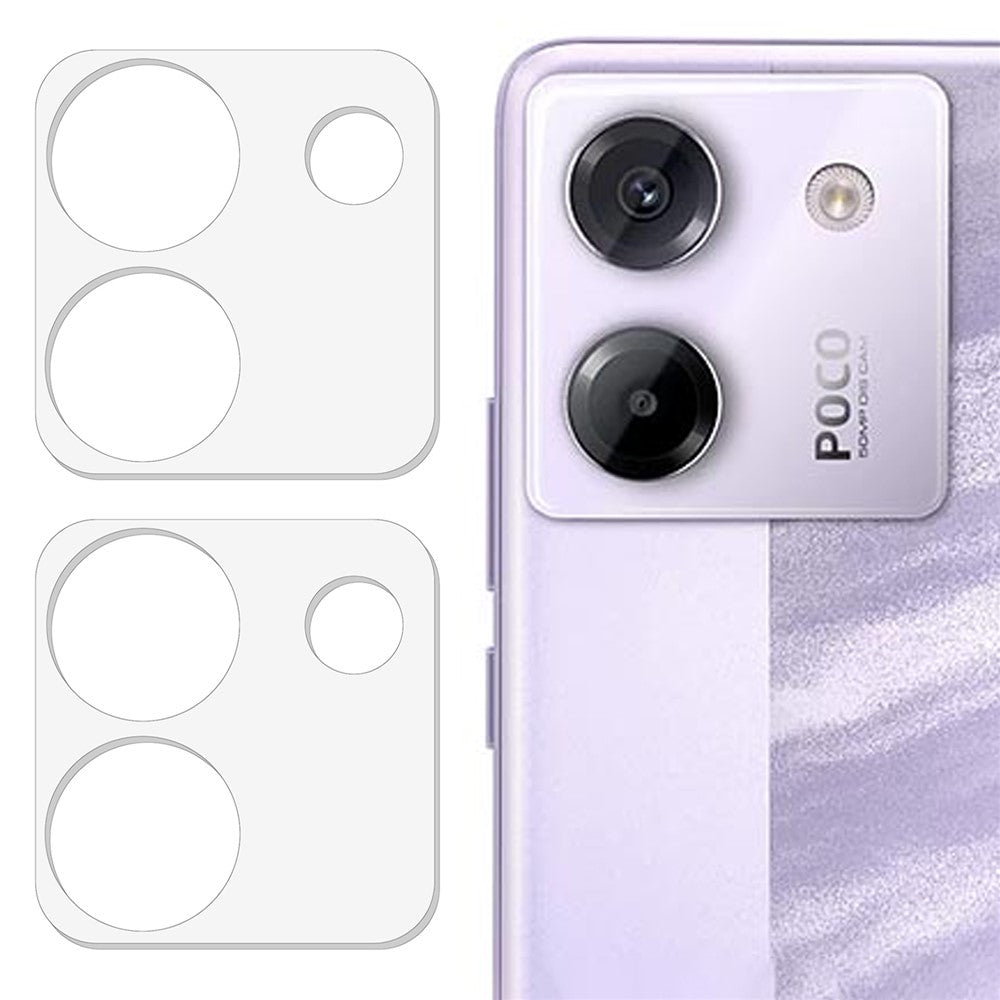 2Pcs For Xiaomi Poco M7 Pro 5G Camera Lens Protector 3D Arc Edge Anti-Scratch Tempered Glass Lens Film