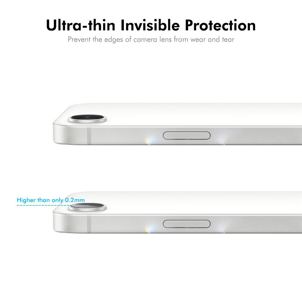 ENKAY HAT PRINCE För iPhone 17e/16e 2 st. kameralinsskydd 0,2 mm 9H hög aluminium-kiselglasfilm