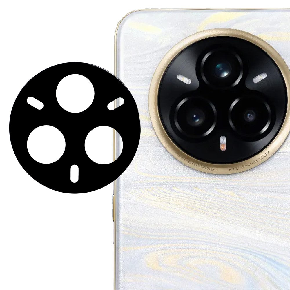 For Realme 14 Pro 5G Tempered Glass Lens Protector Black Silk Printing Camera Lens Film