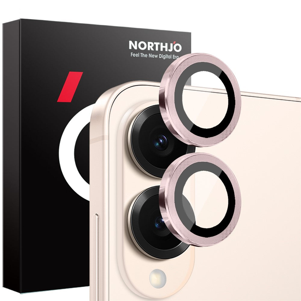 NORTHJO 1 Set For Samsung Galaxy S25 Edge Tempered Glass Camera Lens Film CD Veins Metal Ring Lens Guard