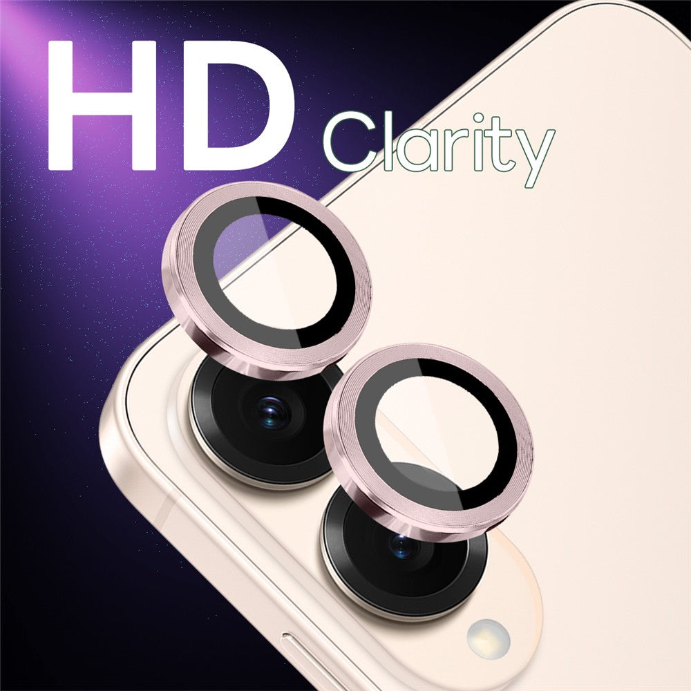 NORTHJO 1 set härdat glas för kameralinsen på Samsung Galaxy S25 Edge, CD-mönstrad metallring och linsskydd