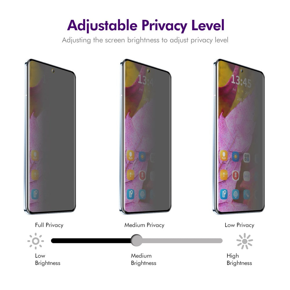 ENKAY HAT PRINCE Privacy Screen Protector For Huawei Pura 70 Ultra  /  70 Pro+  /  70 Pro 3D Curved Tempered Glass Anti-Spy Film