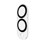 RURIHAI til Samsung Galaxy S25 Edge Kameralinsebeskytter Klar Sort Cirkel 3D Højt Aluminium-Silicium Glas Linsefilm